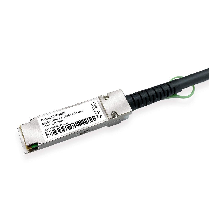 ipolex QSFP(SFF-8436) to MiniSAS SFF-8088 DDR Hybrid SAS Cable for Netapp, Passive, Up to 10 Gbps, 100-Ohm, 2-m(6.5ft) - Image 2